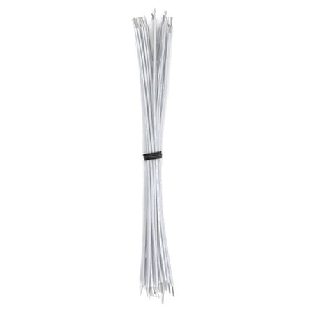 REMINGTON INDUSTRIES Cut And Stripped Wire, 20 AWG, Solid, White 9in Leads, 25PK CS20UL1007SLDWHI-9-25